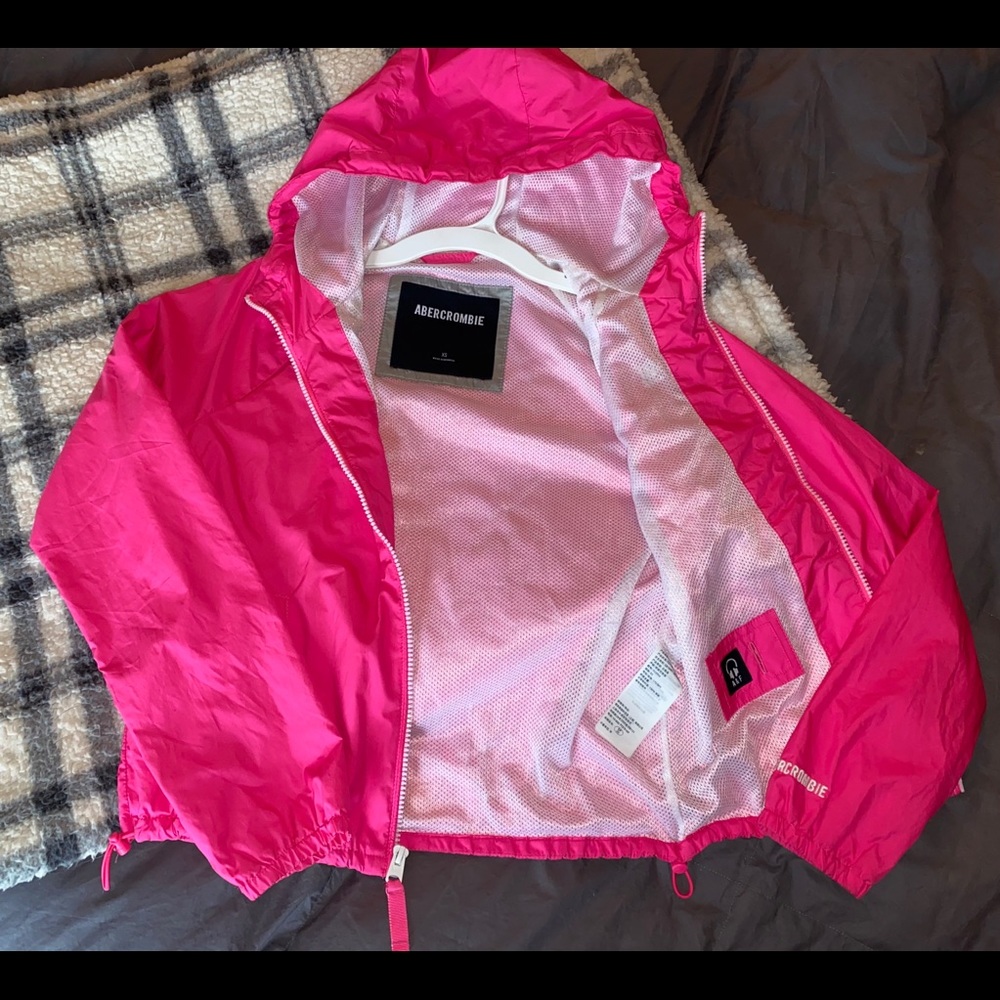 🌸A&F hot pink windbreaker with mesh inside🌸 - Picture 4 of 5